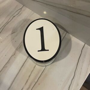 Elegant White and Black Numbered Storage Box